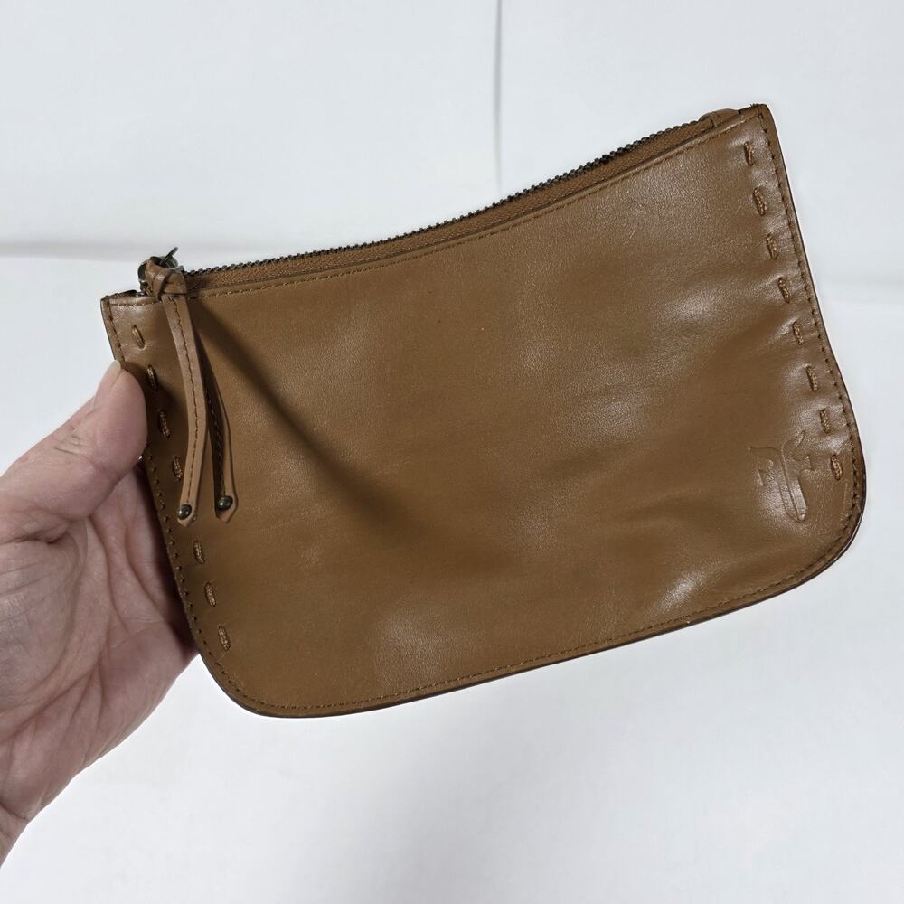 Frye Leather Fanny Pack Belt Bag Pouch Women Medium Tan -Read